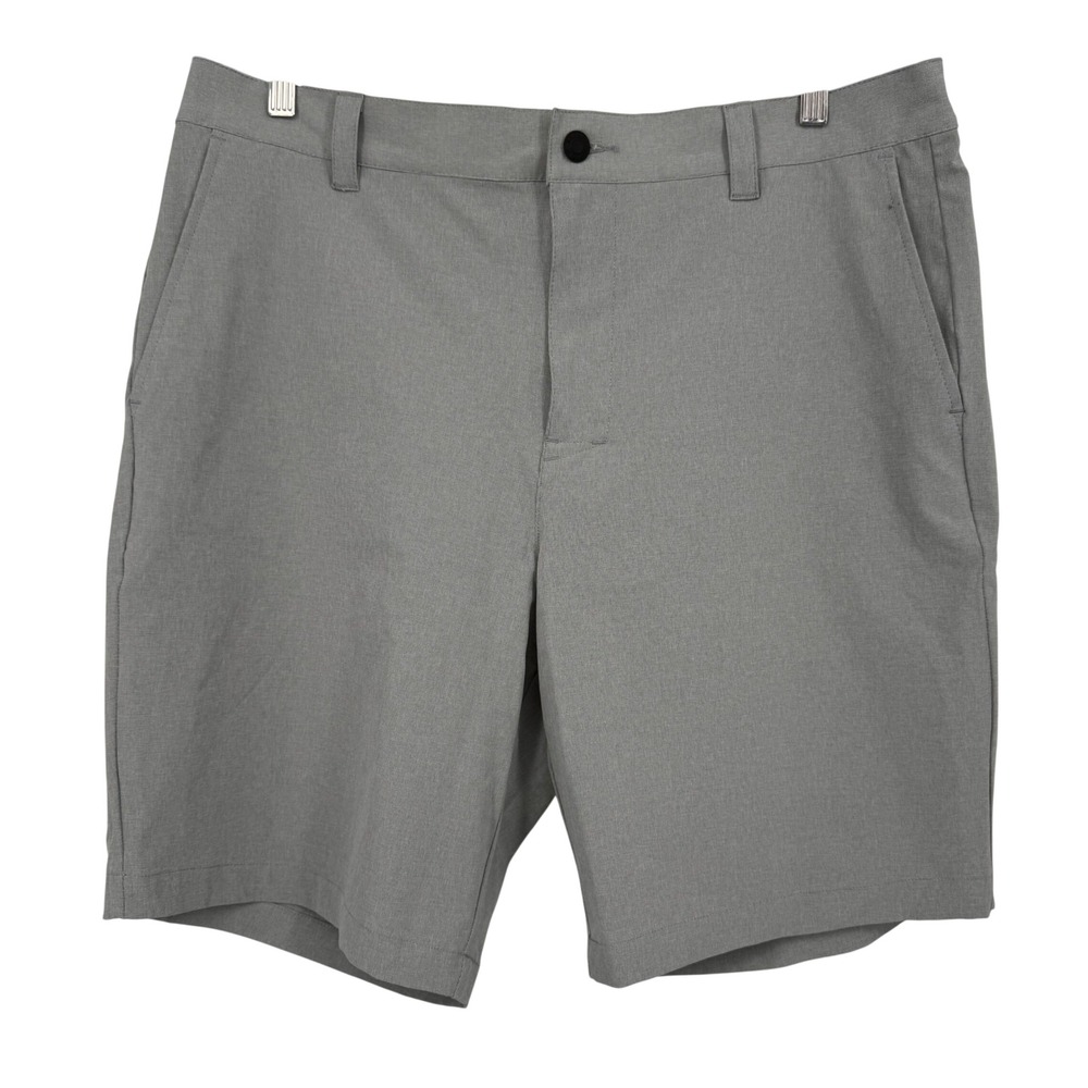 Banana Republic Mens Grey Comfort Flat Front Stretch Wicking Shorts Size 38 NWT